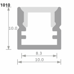 RUT1010-u-shape-recessed-aluminum-led-profile-dimension-drawing