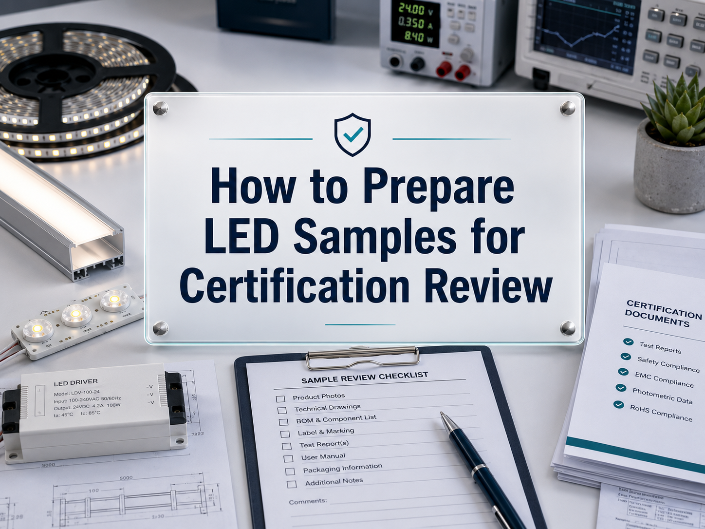 LED samples for certification review