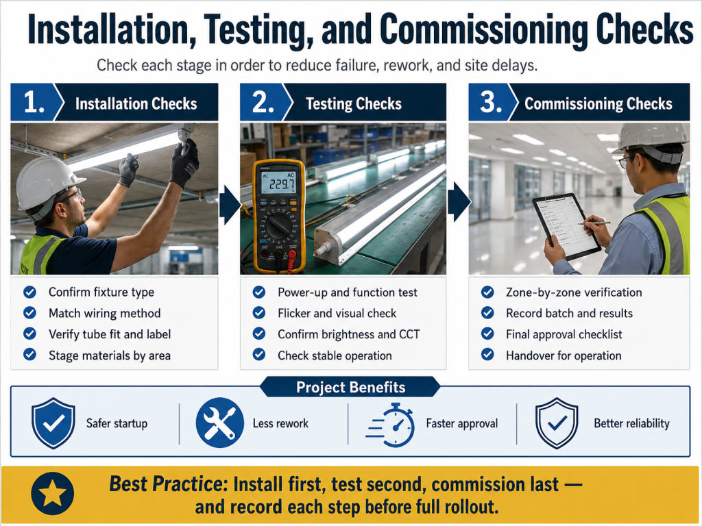 Installation, Testing, and Commissioning Checks
