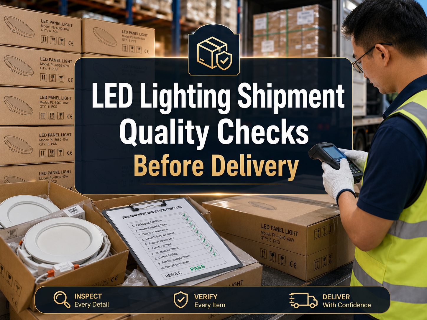 LED lighting shipment quality checks