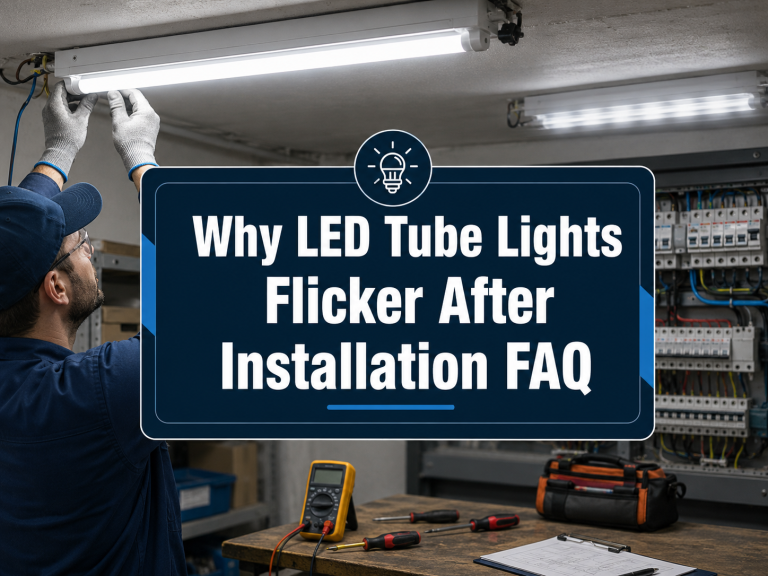 LED tube lights flicker after installation