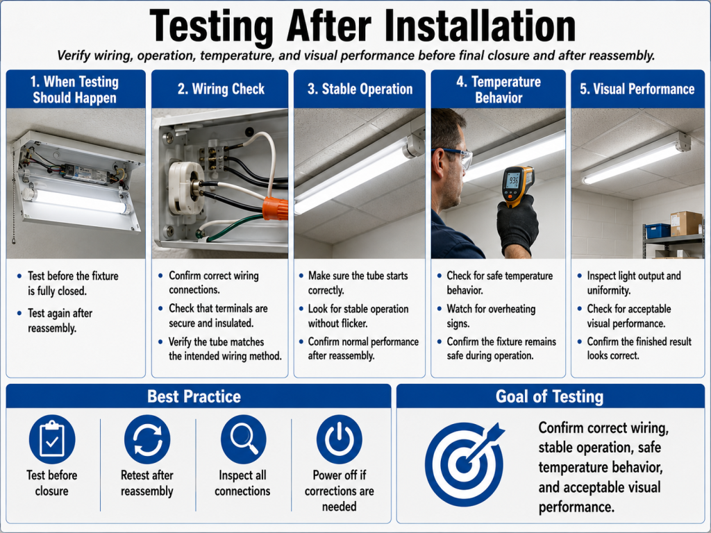 Testing After Installation - Custom LED Lighting & OEM LED Modules Supplier Testing After Installation