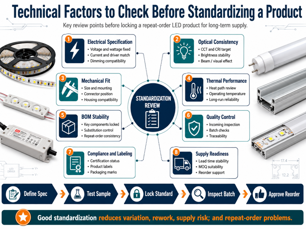 Technical Factors to Check Before Standardizing a Product - Custom LED Lighting & OEM LED Modules Supplier Technical Factors to Check Before Standardizing a Product