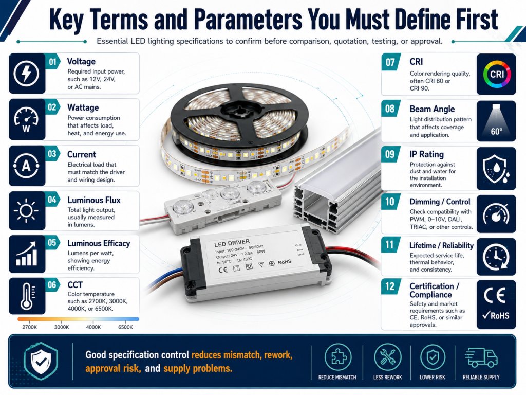 Key Terms and Parameters You Must Define First - Custom LED Lighting & OEM LED Modules Supplier Key Terms and Parameters You Must Define First