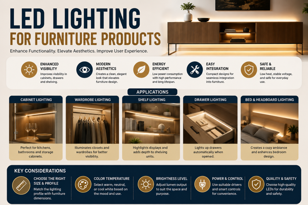 LED Lighting for Furniture Products