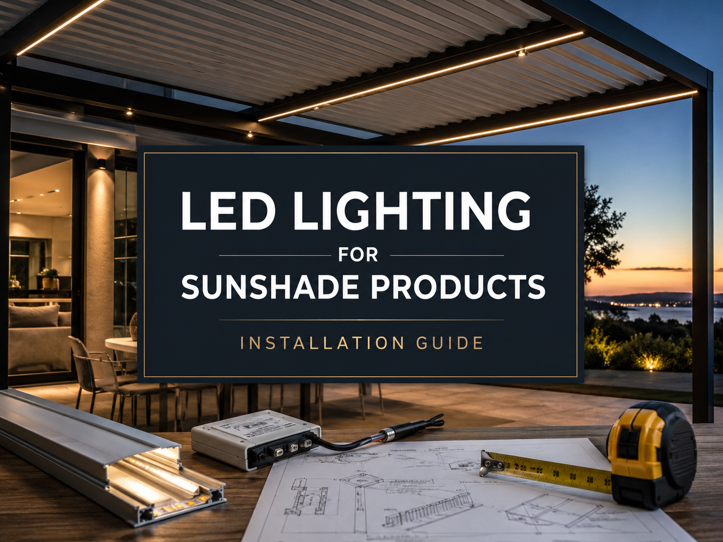 LED lighting for sunshade products