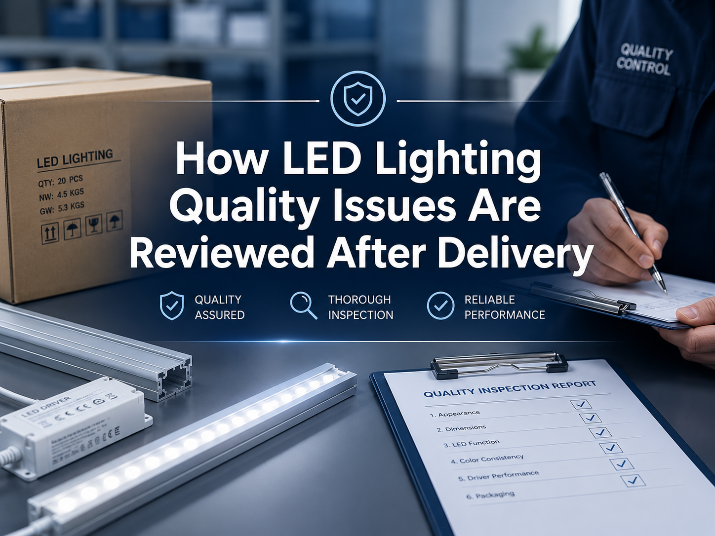 LED lighting quality review after delivery