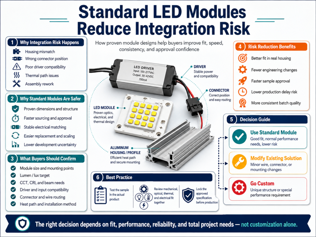 standard LED modules reduce integration risk