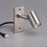 Complete unbranded headboard reading light concept with matching mounting and protected connection parts