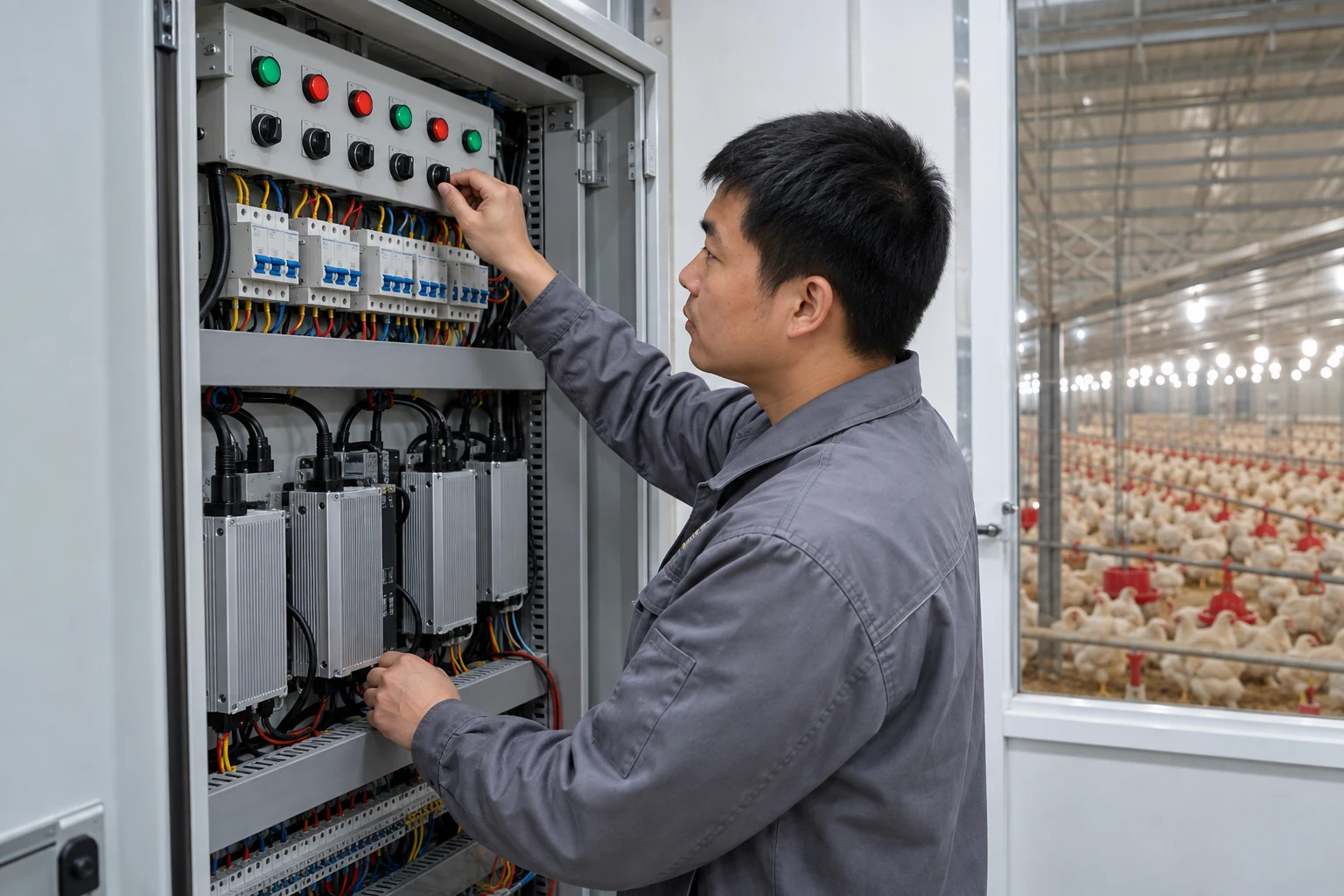 Agricultural lighting control cabinet and LED drivers