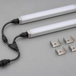 Complete unbranded LED lighting kit for pergola concept with matching mounting and protected connection parts