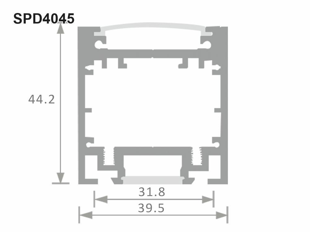 SPD4045-double-sided-suspended-aluminum-led-profile-for-led-strip-view-1 - Custom LED Lighting & OEM LED Modules Supplier