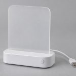 custom night lights candidate tabletop assembly with a retained frosted insert and USB lead