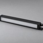 Machine vision lighting concept: black enclosed bar with end mounting ears