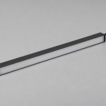 Toe kick lighting concept using a black enclosed profile, flush diffuser and end-exit cable