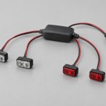 Toy car LED lights with front and rear pods linked to a compact controller